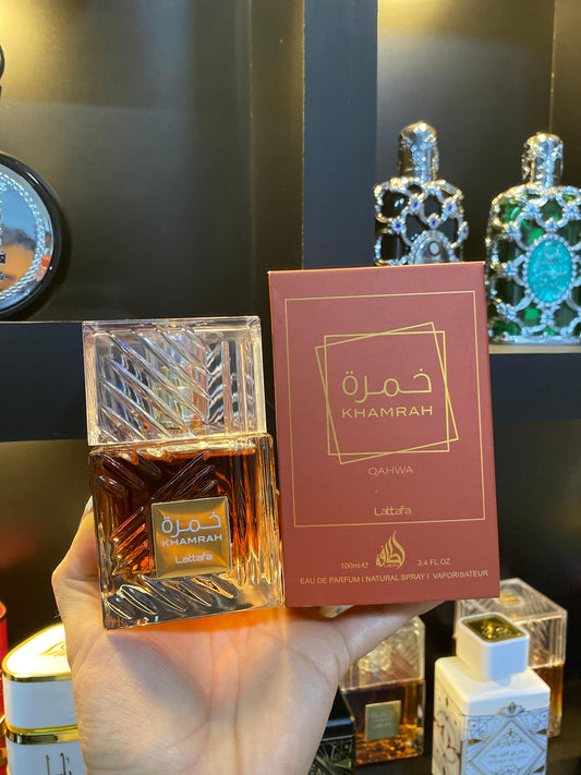 Lattafa Perfumes Khamrah Qahwa en Caja Eco